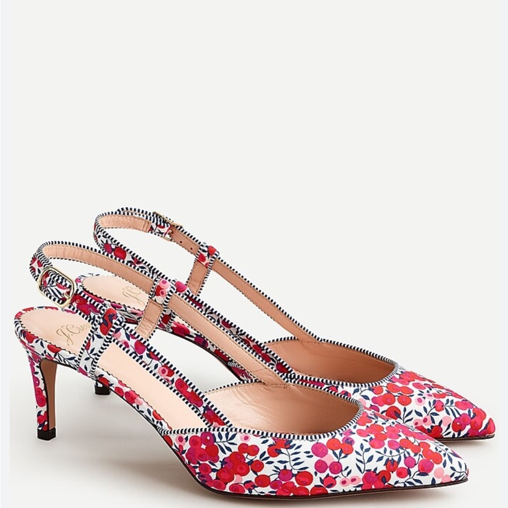 J Crew Colette slingback pumps in Liberty® Wiltshire print